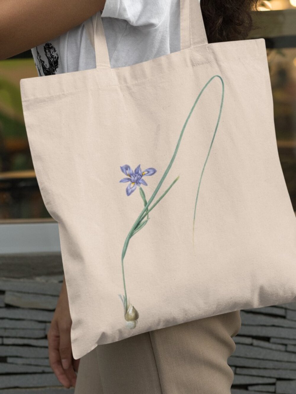 Barbary Nut Vintage Floral Print Graphic Canvas Tote Bag